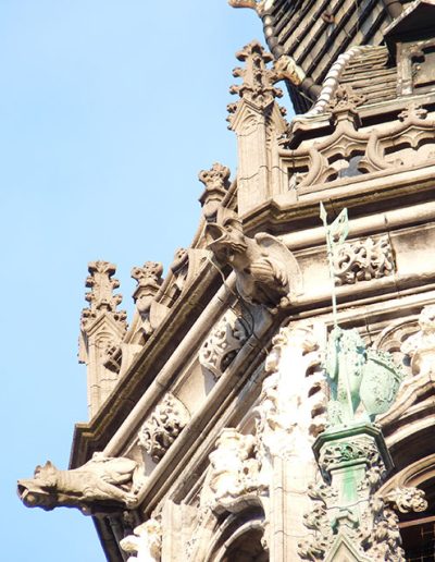 Gárgolas de la Maison du Roi (Bruselas, Bélgica).