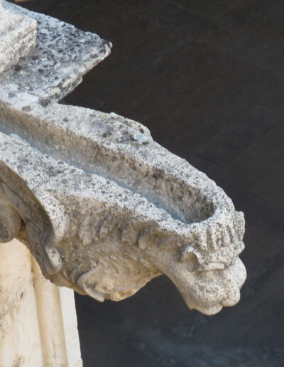 Monstrous gargoyle, with the drainpipe exposed, from the Cathedral of León.