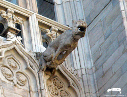 Gárgola de la Catedral de Milán (Italia). Es un demonio con dobles pezuñas.