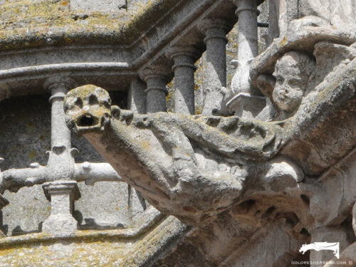 Demon gargoyle of the Cathedral of Burgos. It has membranous wings. Located on the lantern tower.