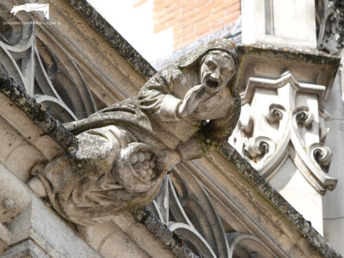 Gárgola del Château Royal de Blois (Francia). Es una figura humana: una mujer.