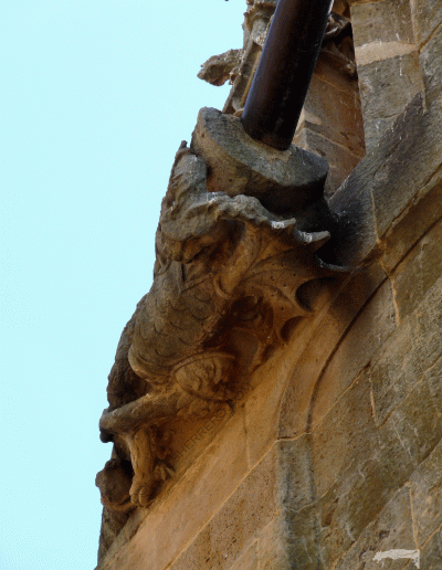Gárgola de la Catedral Nueva de Salamanca. Es un demonio alado.