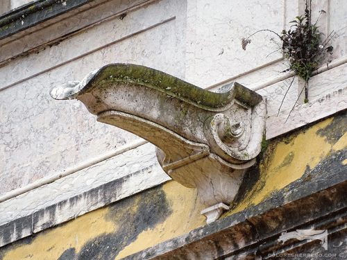 Geometric gargoyle from the National Palace of Mafra (Portugal).